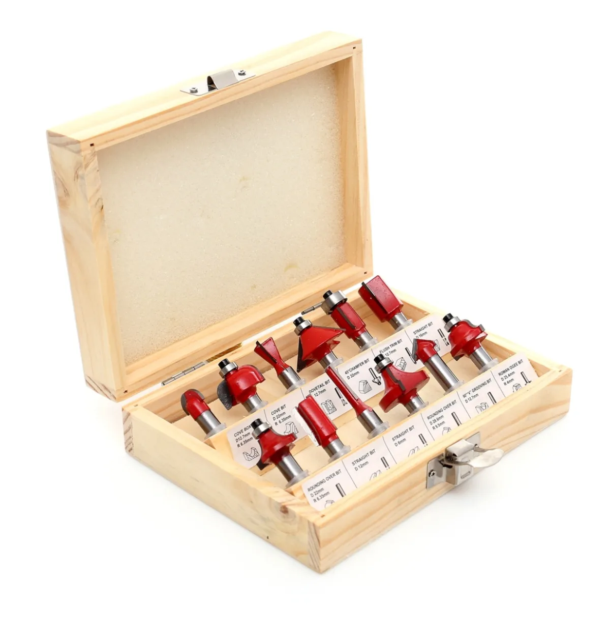 Set 12 freze pentru lemn, coada 6mm, poza 1