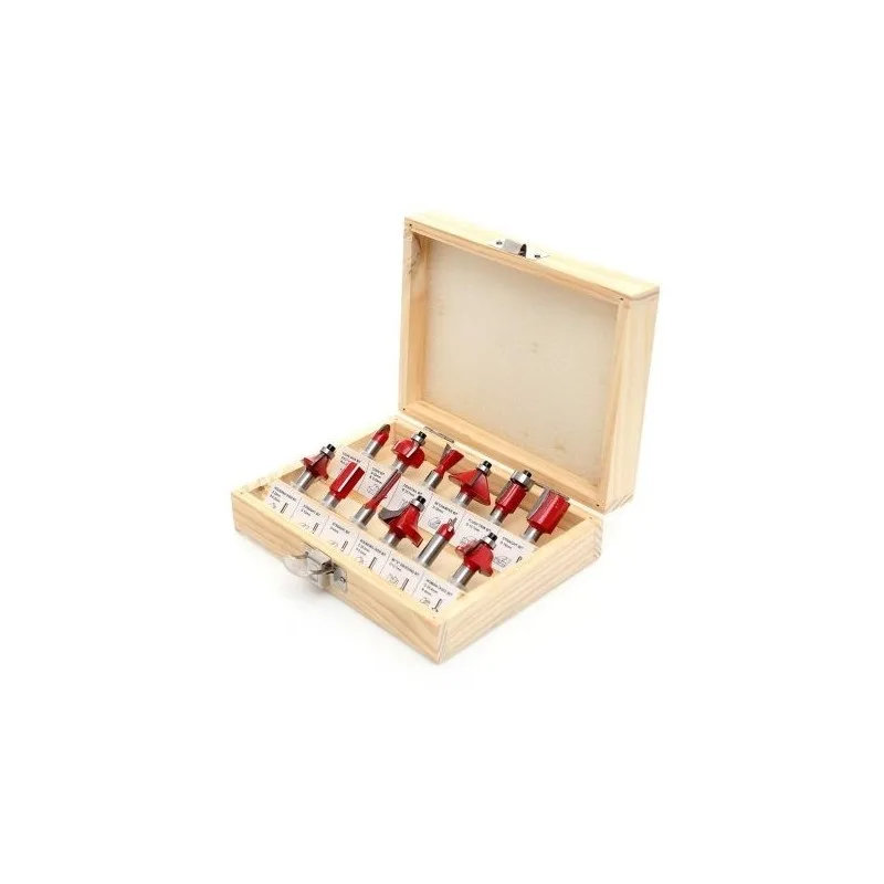 Set 12 freze pentru lemn, coada 6mm, poza 2